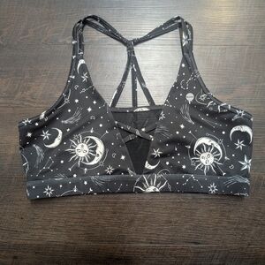 BlackMilk Sun and Moon Sheer V Active Crop Size Large